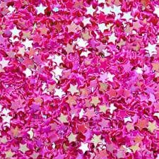 Small pink star table confetti