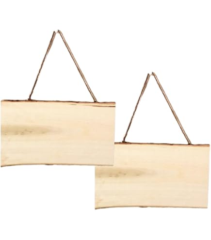 12 Panneaux En Bois Vierges Avec Corde De Jute - Pour Pyrogravure, Peinture, Décorations DIY Maison, Jardin