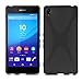 Produktbild Cadorabo Hülle für Sony Xperia Z4 Hülle in Handyhülle aus flexiblem TPU Silikon im X-Line Design Silikonhülle Schutzhülle Soft Back Cover Case Bumper Oxid Schwarz