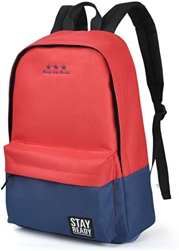 Women Ladies Girls Cute Rucksack Backpack Lightweight Waterproof School Bags (red /dark blue)