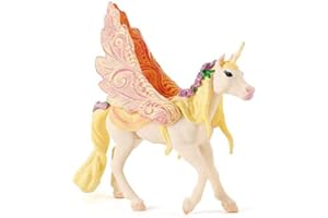 Doyomtoy Figurine de licorne de mer - Famille de licorne arc-en-ciel - Modèle de licorne mythique Pegasus - Créature d'énergie magique - Licorne colorée