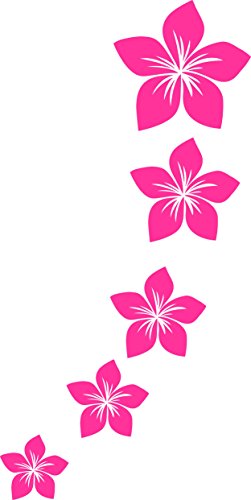 Wandtattoo - 5 Blüten im Set - 5-10cm - Wandaufkleber Wandsticker Blumen Wand Tür Melis-Folienwerkstatt W87