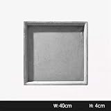 Material: Cemento ZYFBN Maceta Macetero de hormigón Rectangular Simple Lavabo, Bandeja Cuadrada Grande, Grande