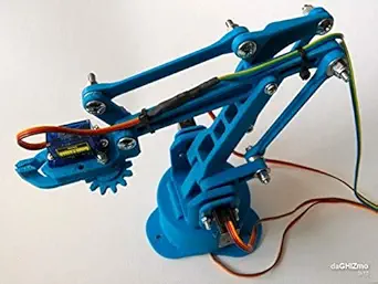 Printed Bots - Robotic Arm With Gripper(only 3D Printed plastic parts) with All Nuts & Bolts Included, Servos and controller Not Included.