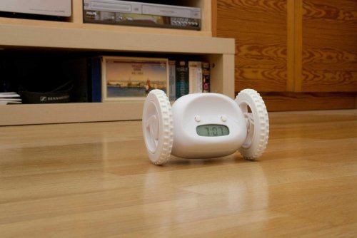 Der fliehende, rollende Wecker – rollender, wegrollender Alarmwecker - 3