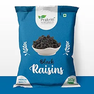 Prakriti Naturals Seedless Black Raisins - 1kg | Dried Kishmish Without Seeds, Dry Grapes | Kali Kismis Dry Fruits | Kali Darakh For Diwali Festival Celebration (1)