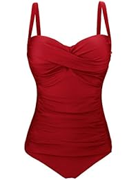 EasyMy Vintage 50s Pin Up Halter Traje de Ba?o de una Pieza Monokinis