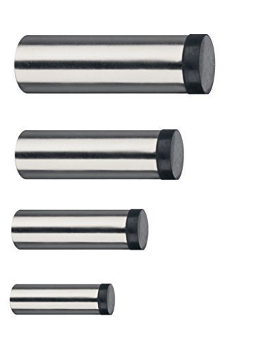 GedoTec® EDELSTAHL Wand-Türpuffer Türstopper TRENDY Gummi-Puffer für Wand-Montage | Tiefe: 60 mm | 8 mm Gummiauflage | Puffer inkl. Befestigungsmaterial | Markenqualität für Ihren Wohnbereich