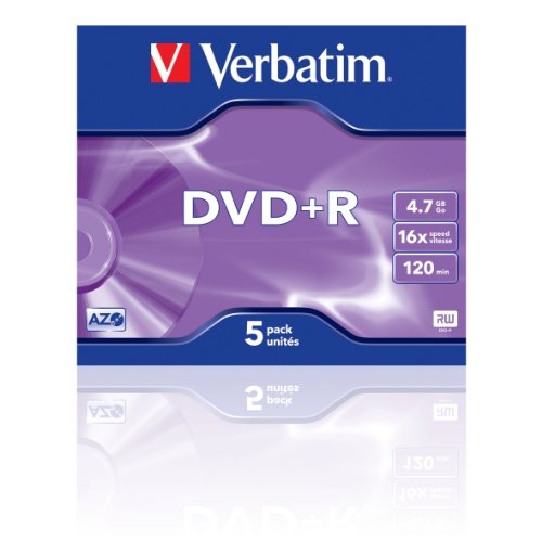 Verbatim DVD+R 16x Speed Scratch Resistant Surface Jewel Case 5er Pack - 3