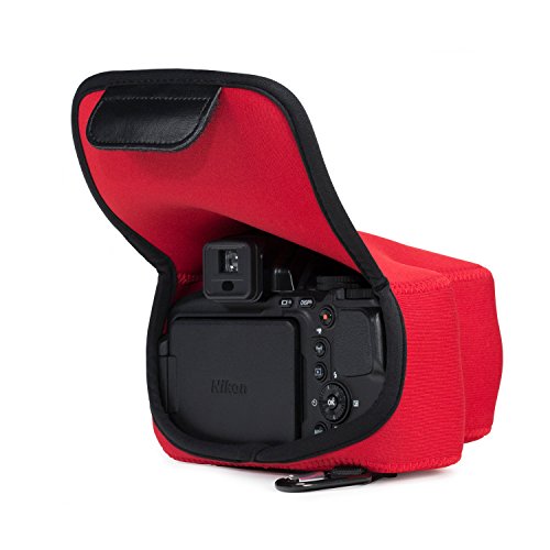 MegaGear MG1114   tui avec Mousqueton en N  opr  ne pour Appareil photo Nikon Coolpix P900 P900S Rouge