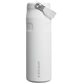 Stanley IceFlow Aerolight Flip Straw 2.0 Pipetli Su Şişesi, Beyaz (Frost), 0.7 Litre