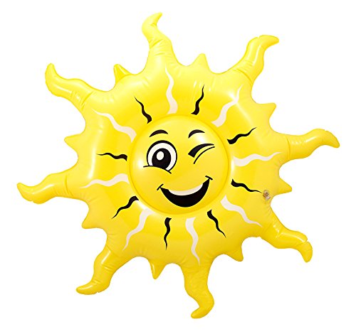 Aufblasbare Sonne 60 cm Sommer Sonne Party Deko gelb