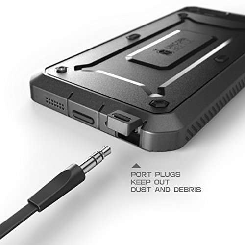 iPhone 5S Case, SUPCASE [Heavy Duty Belt Clip Holster] Apple iPhone 5S Case Compatible with iPhone 5 [Unicorn Beetle PRO Series] Full-body Rugged Hybrid Protective Cover with Built-in Screen Protector, Dual Layer Design + Impact Resistant Bumper (Black/Black)