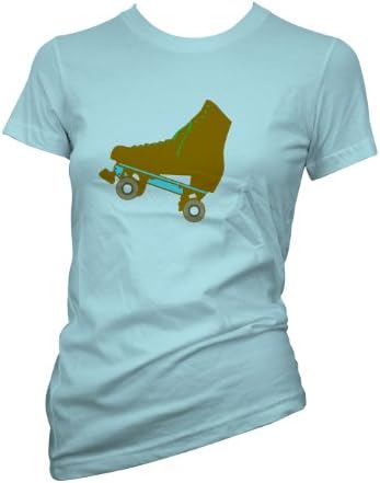 starlite-womens T shirts-Brown Roller Blade-Skate ladies Tops-Funny Gifts