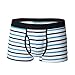 Produktbild Realde Herren Boxershorts Unterhosen, Baumwolle Gestreift Unterwäsche Breathable Slips,Komfortable mit Enganliegendem Schnitt Männer Hipster Fitted Retroshorts Kurz Hose