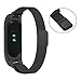 Produktbild Für Xiaomi Mi Band 2 Watch Transer® Ersatz Uhrenarmbänder Fashion Luxus Edelstahl Uhrenarmband Armband für Uhren Länge: 170-220mm (Schwarz)