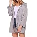 Produktbild Yazidan Damen Leicht Regenjacke Mit Kapuze Taste Wasserdicht Aktiv Draussen Jacke Bomber Sport Mantel Wandern Sweatshirt Strand Kimono Strickjacke Windjacke Solide(Grau,M)