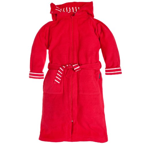 Polarn O. Pyret Unisex Baby 60158987114 Bathrobe Long Sleeve Dressing Gown, Poppy, 1-2 Years (Manufacturer Size:86/92)