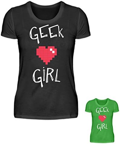 TShirt For Women In Black Geek Girl Imprint - Fashion Design Lifestyle Summer Shirt - 100% Cotton Premium Roundneck Shirt High Quality - Present Idea (M)