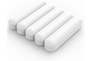 Labasics 5-Pack Set di Barra di Agitazione, 20 mm Ancorette Magnetiche Rivestite in PTFE Mescolatore da Laboratorio Mixer Bianco per Agitatori, 5 PK