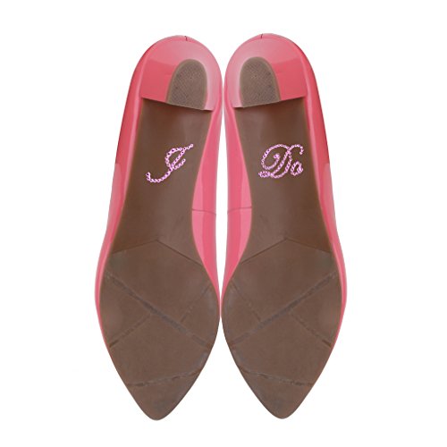 I do Hochzeit Brautschuhe Aufkleber Strass Motiv – Rosa - 3