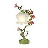 Ywyun Garten Rosen-Lampe, kreative Eisenlampen, Nacht Schlafzimmer Studie energiesparende Beleuchtung, 54 * 30cm ( Color : Green )