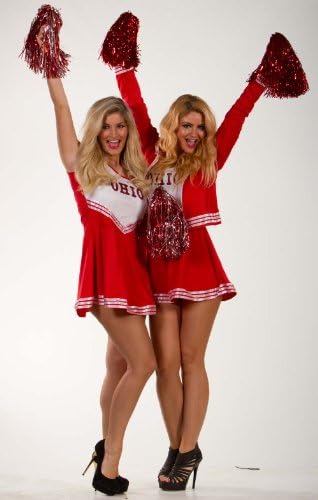 CC CHEERLEADER HIGH SCHOOL MUSICAL GLEE STYLE LADIES FANCY DRESS COSTUME (Women: 12-14, Red)