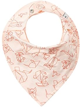 Pippi HALSTUCH Dreieckstuch mit Tieren Baby Kinder Organic Cotton lachs