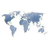 mapa vinilo mapamundi Se puede pegar a cualquier superficie lisa: paredes, muebles, azulejos, espejos y ventanas.