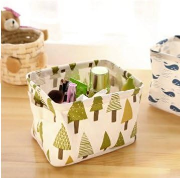 Gyue Pastoral home debris storage box handle handle basket cabinet small clothes storage basket (triangular tree)