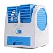 4 Color 5V 2.5W Mini Small Fan Cooling Portable Desktop Dual Bladeless Air Conditioner USB NEW Durable and Practical (BLUE) RS.486.00