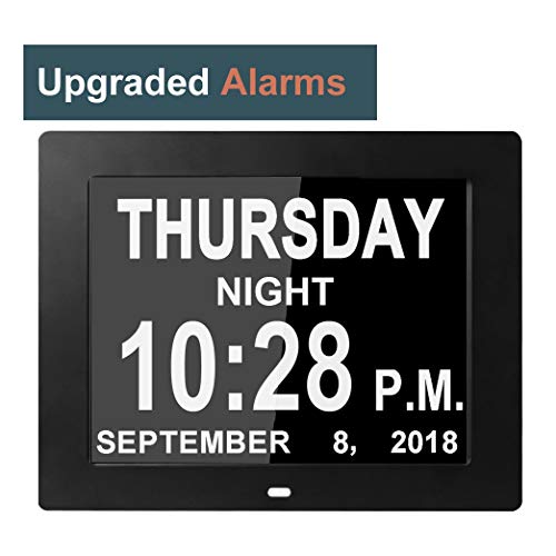 SINOIDEAS Orologio, ABS, 8'' Display+2ui-Black, 8 inch