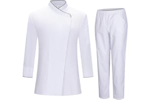 Misemiya - Veste et Pantalon de Chef pour Femme - Veste de Chef pour Femme - Uniforme d'hôtellerie - 731-8312
