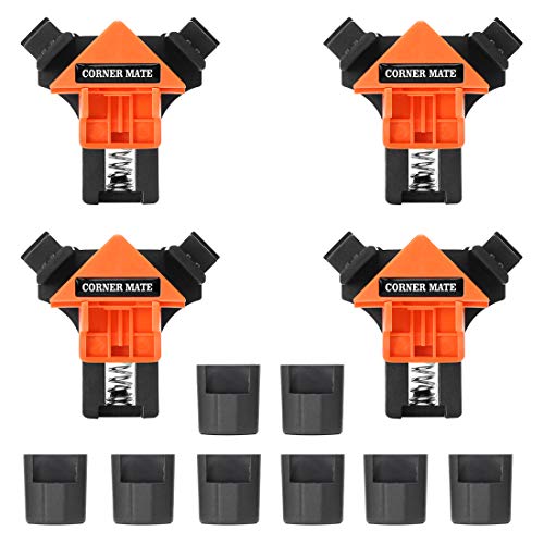 Wisamic - Morsetto ad angolo retto a 90 gradi, 4 pezzi, per fissaggio rapido