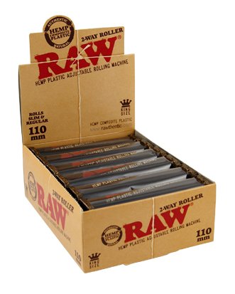 Raw Ecoplastic verstellbare KingSize Drehmaschine 110mm Slim & Normal aus Hanfplastik Roller - 2