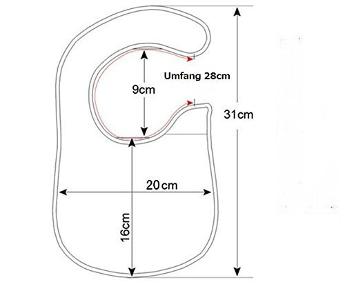 JT-Amigo 9er Set Baby Mädchen Lätzchen, Baumwolle, Wasserdicht, verschiedene Motive - 2