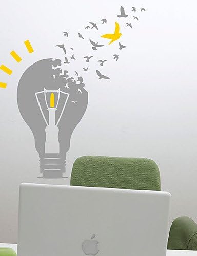Abstract Bulb and Idea Wall Stickers