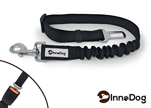 Preisvergleich Produktbild Innodog Original Hunde Sicherheitsgurt fürs Auto mit elastischer Rückdämpfung - Hundeanschnallgurt für kleine, mittlere & große Hunde - Gurt individuell verstellbar - Anschnallgurt