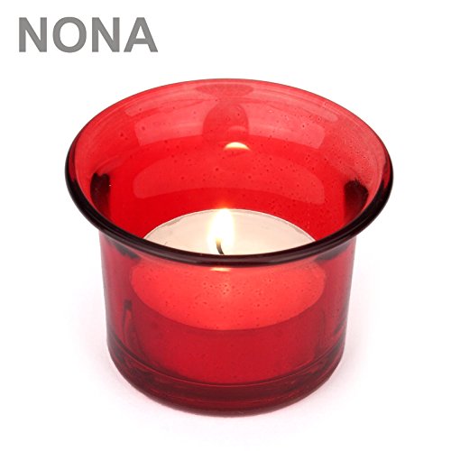 NONA 4,5 cm Teelicht-Gläser – Neun im Set – GRÜN – Teelichtglas Kerzenglas Kerzengläser Teelichthalter - 2