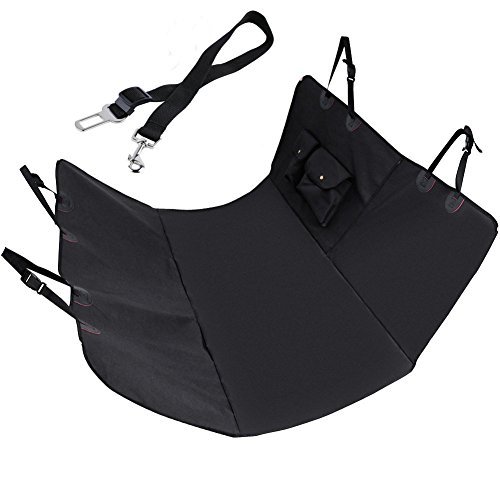 Housse de siège pour animaux de compagnie YHTSPORT Housse de siège pour chat avec harnais de ceinture de sécurité pour animaux de compagnie Durable & WaterProof & Hammock Convertible Noir