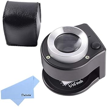 Loupe De Bijouterie En Métal Avec Lumière LED 40X - Pliable - Pour