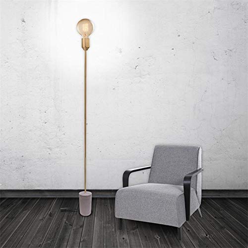 CMP Paris Lampadaire Simple avec Socle en béton - L 12 x l 12 x H 150 cm - Doré