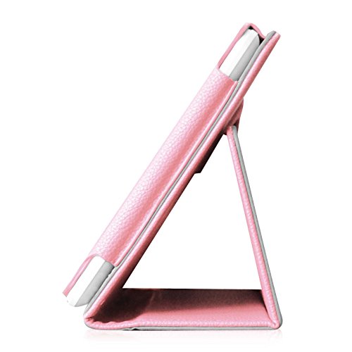 Fintie Odys Ieos Quad white Edition X610092 / Ieos Quad Pro Office Edition (10,1 Zoll) Tablet-PC Hülle – Slim Fit Folio Kunstleder Schutzhülle Cover Tasche mit Ständerfunktion und Stylus-Halterung, Rosa - 8