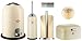 Produktbild Wesco 5er Bad-Set mandel mit 40 Müllbeutel, Single Master Mülleimer + Toilettenbürste + Rollenhalter + Mini Grandy + Mini Ball