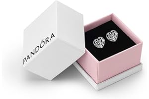 Pandora Moments Women's Sterling Silver Family Tree Heart Stud Earrings