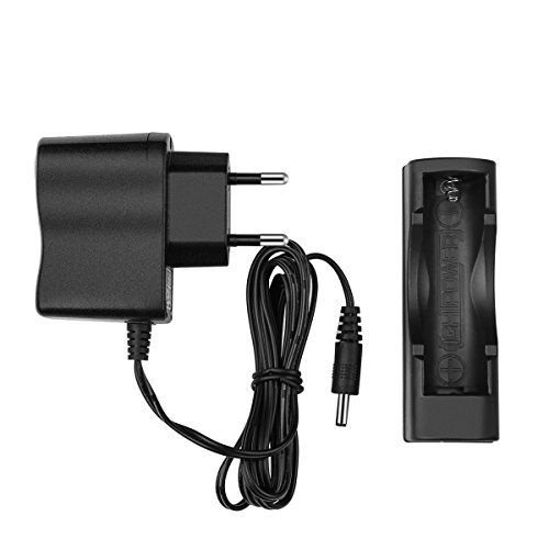 LE Akku-Ladegerät Netzadapter Trafo Stromversorgung für wiederaufladbare LED Taschenlampe, 100-240 VAC zu 4.2V Transformator, 4.2V 0.5A Batterieladung, 1,2 m Kabel, Europäischer Netzstecker - 2