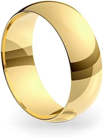 New 9ct 375 Yellow Gold 7mm Court Shape Wedding Ring Band Solid and UK Hallmarked