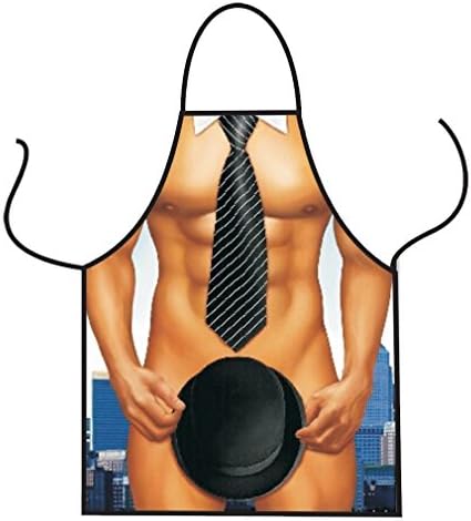 Funny Kitchen Apron Sexy Men Aprons Cooking Baking Pottery and Grilling Aprons Entertainment Party Cosplay Costume Best Gift For Unisex Adults Christmas Gift HSW-082 (1#)