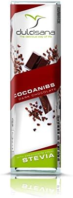 Dark chocolate with cocoanibs - no sugars added 5 x 40 g (1.4 oz)