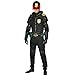 Produktbild Halloween Cosplay Kostüm Judge Verrückte Kleid Outfit Anzug mit Helm Herren Deluxe Schwarz PU Uniform für Halloween